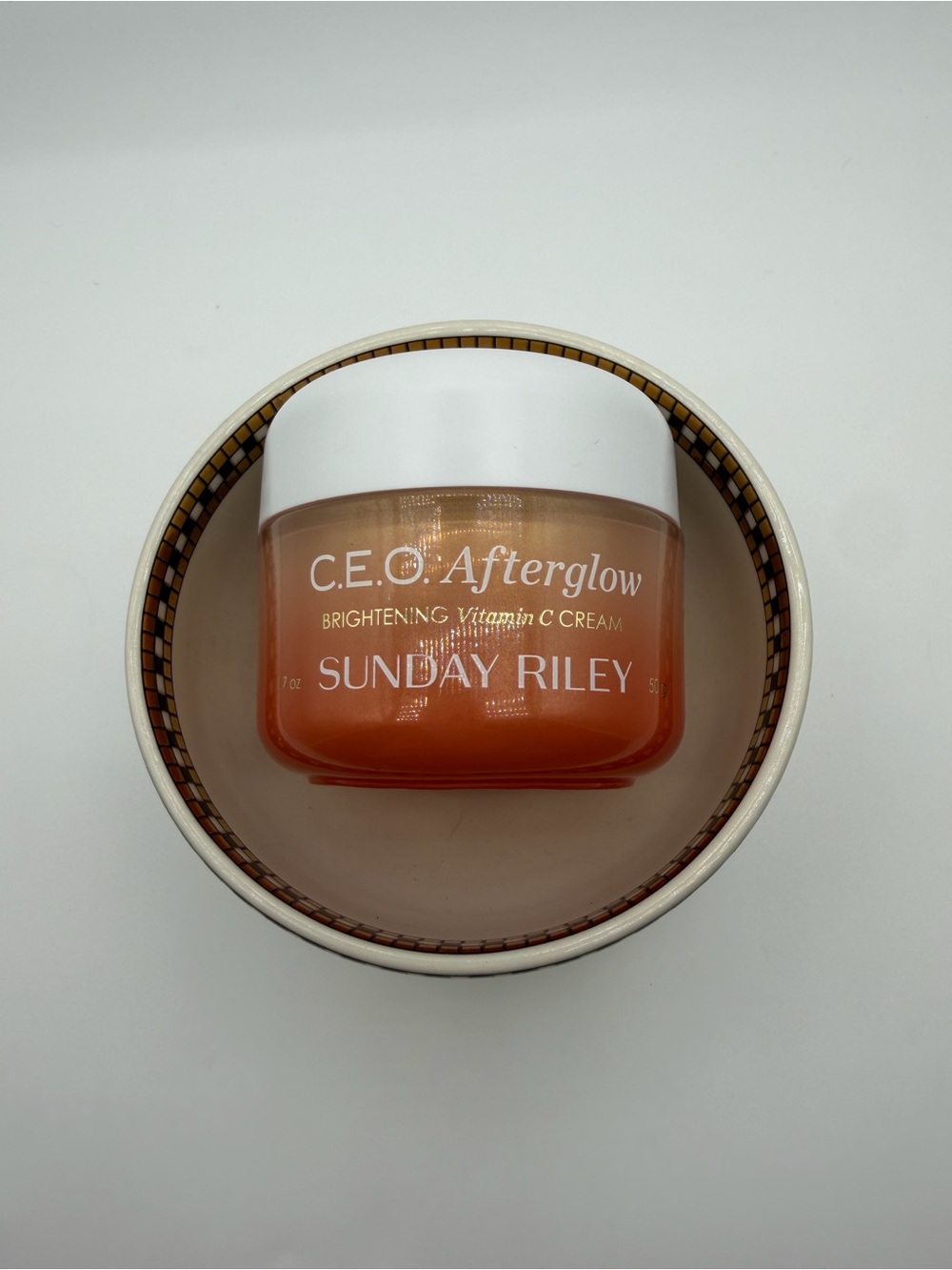 Sunday Riley C.E.O. Afterglow Brightening Cream - Orange, White